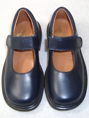 d Villena Navy Blue Leather Mary Jane Shoes Made in Spain